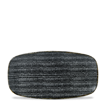 Homespun Charcoal Black Chefs' Oblong Plate 29.8 x 15.3cm